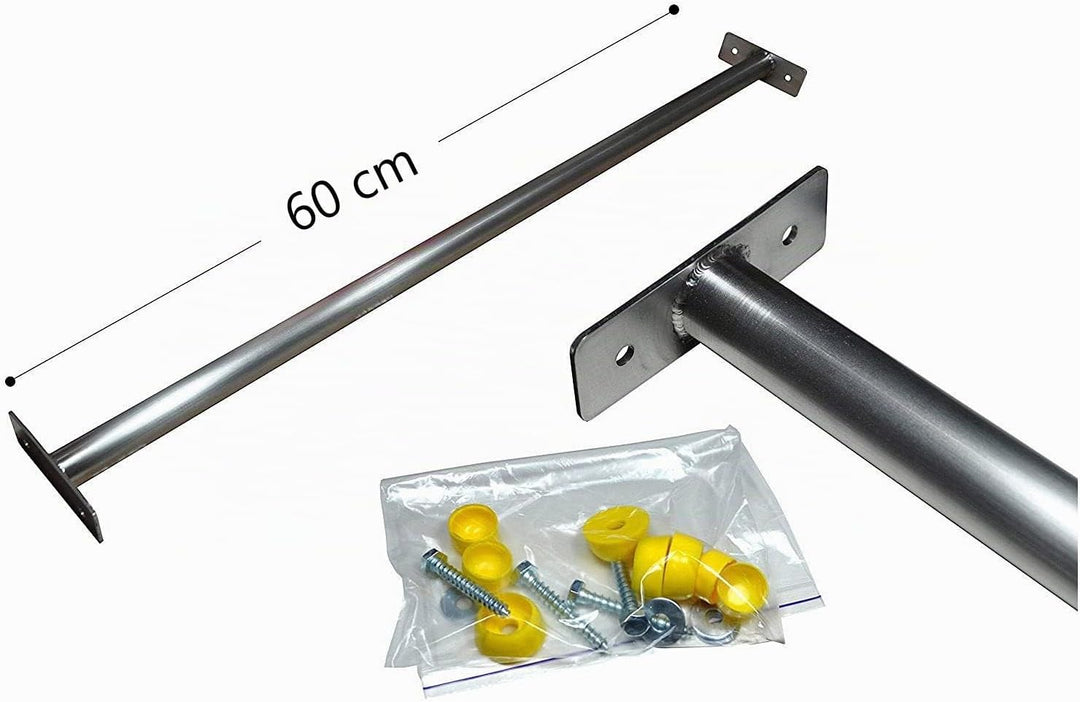 CHYRKA Turnstange SK 60 cm aus Edelstahl V2A Reckstange Einzelturnreck Turnreck Kletterstange, 60 cm