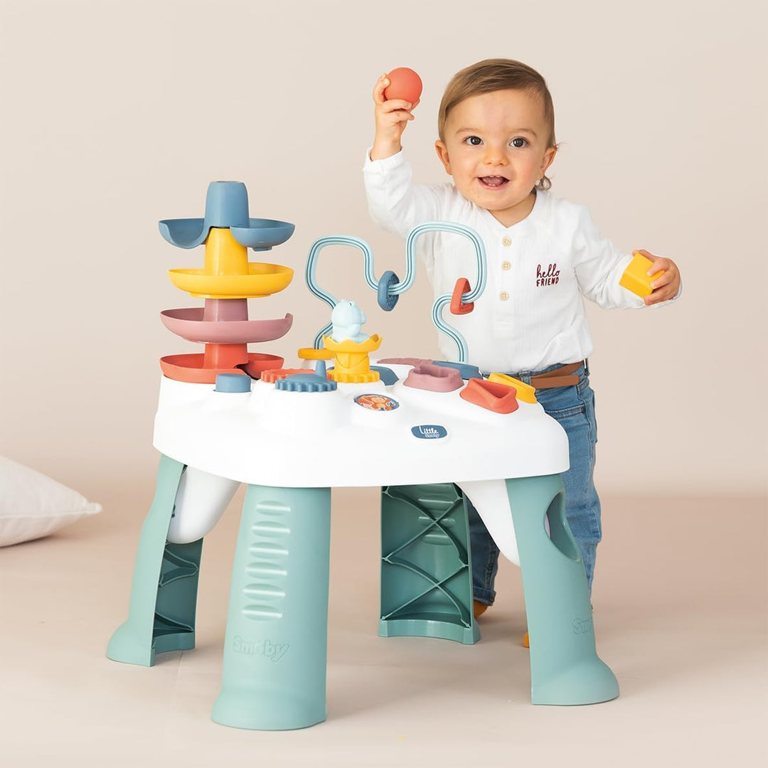 Smoby – Little Activity-Spieltisch – Aktivitätsspieltisch Motorikspielzeug mit Formen-Steckspiel, Ku