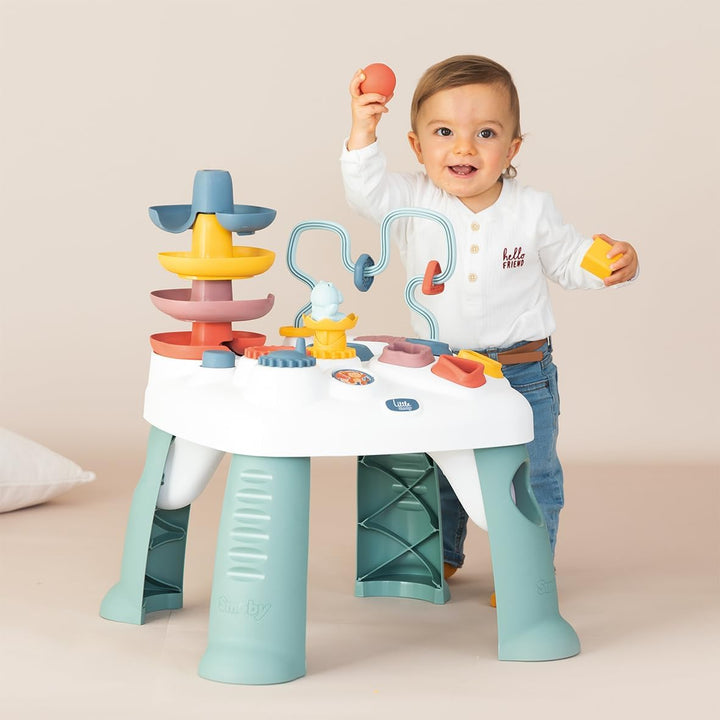 Smoby – Little Activity-Spieltisch – Aktivitätsspieltisch Motorikspielzeug mit Formen-Steckspiel, Ku