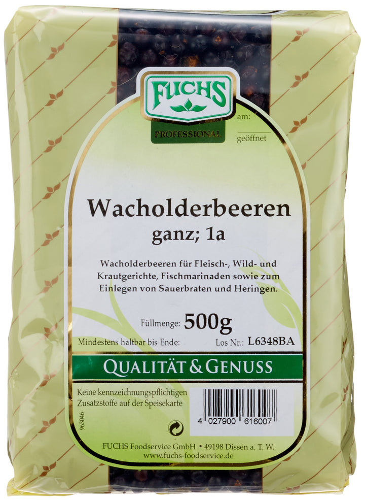 Fuchs Wacholderbeeren ganz, 3er Pack (3 x 500 g), 3