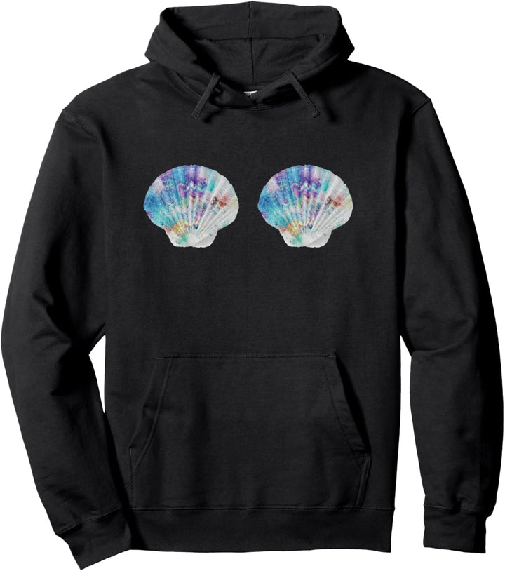 Nixe Meerjungfrau Muschel Bikini BH Strand Kostüm Pullover Hoodie