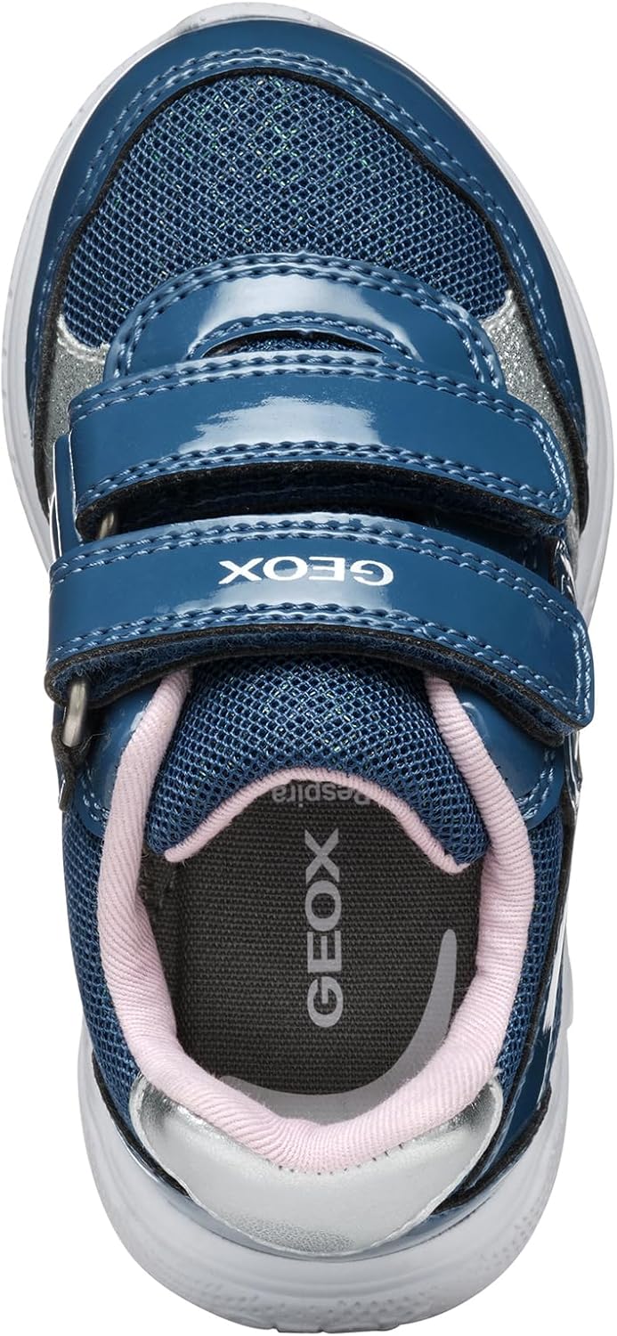 Geox Mädchen B Sprintye Girl A Sneakers 24 EU Avio Silver, 24 EU Avio Silver