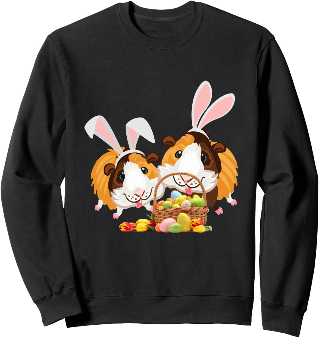 Guinea Pig Lovers - Bunny Ears Eggs Day - Easter Sunday Sweatshirt