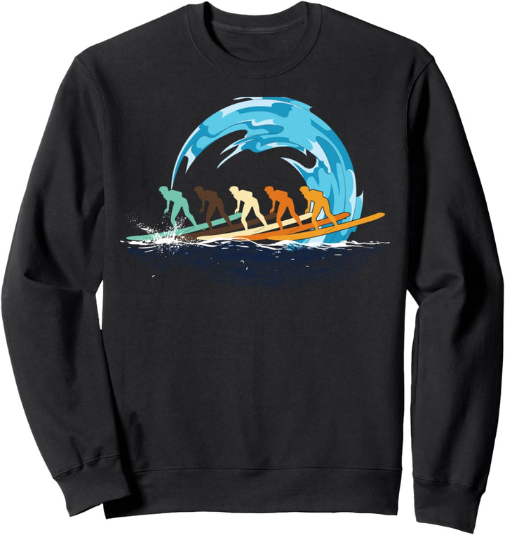 Surfen Ozean Welle Hobby Surfer Wassersport Surfing Sweatshirt