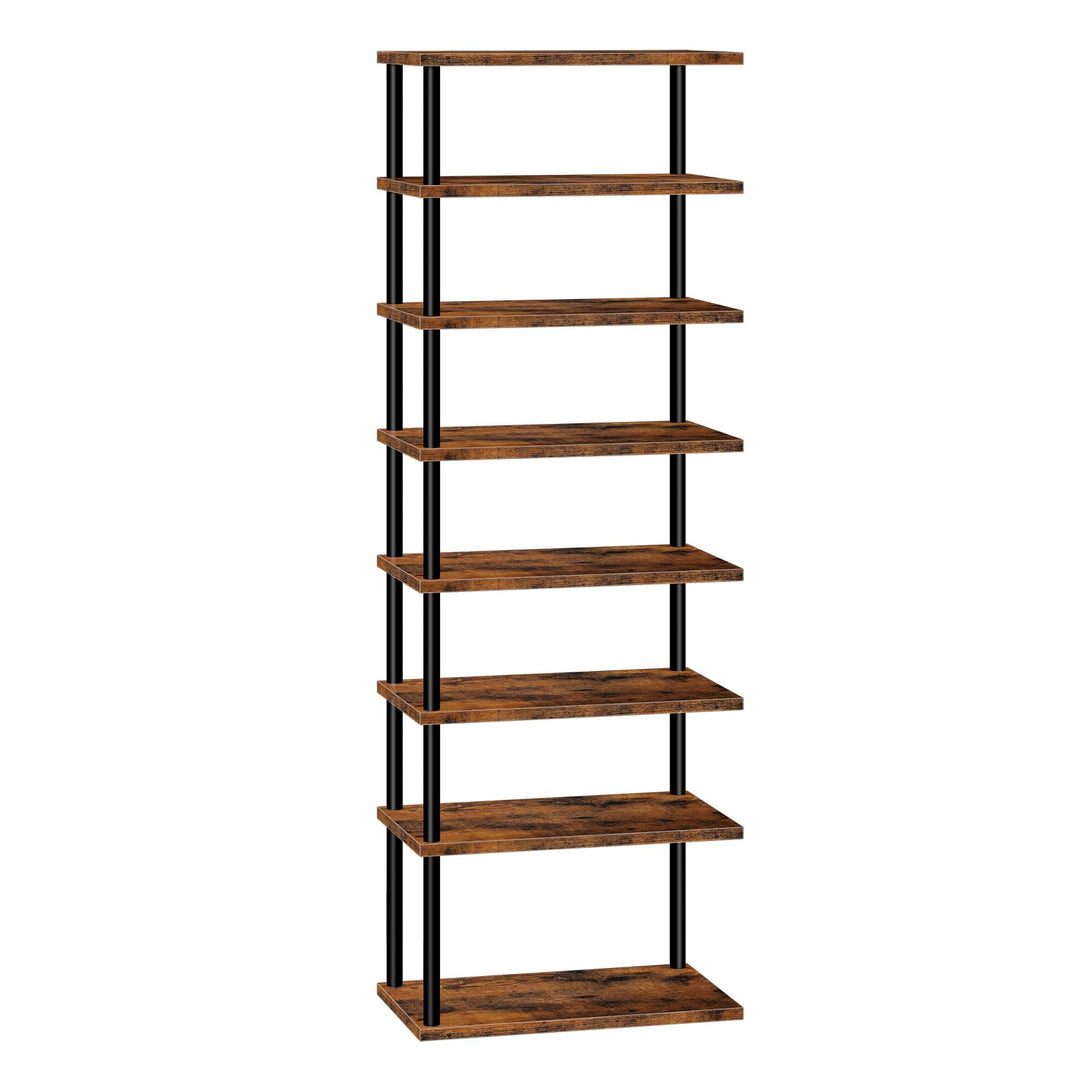 HOOBRO Vertikales Schuhregal, 8-lagiges Schuhregal, schmales Schuhablage, Schuhschrank, Schuhständer