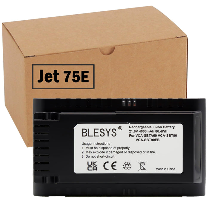 BLESYS Akku Staubsauger für Samsung Jet 75E PetPro 75E Turbo ErsatzAkku VCA-SBT90EB/AA 21,6V 86,4Wh