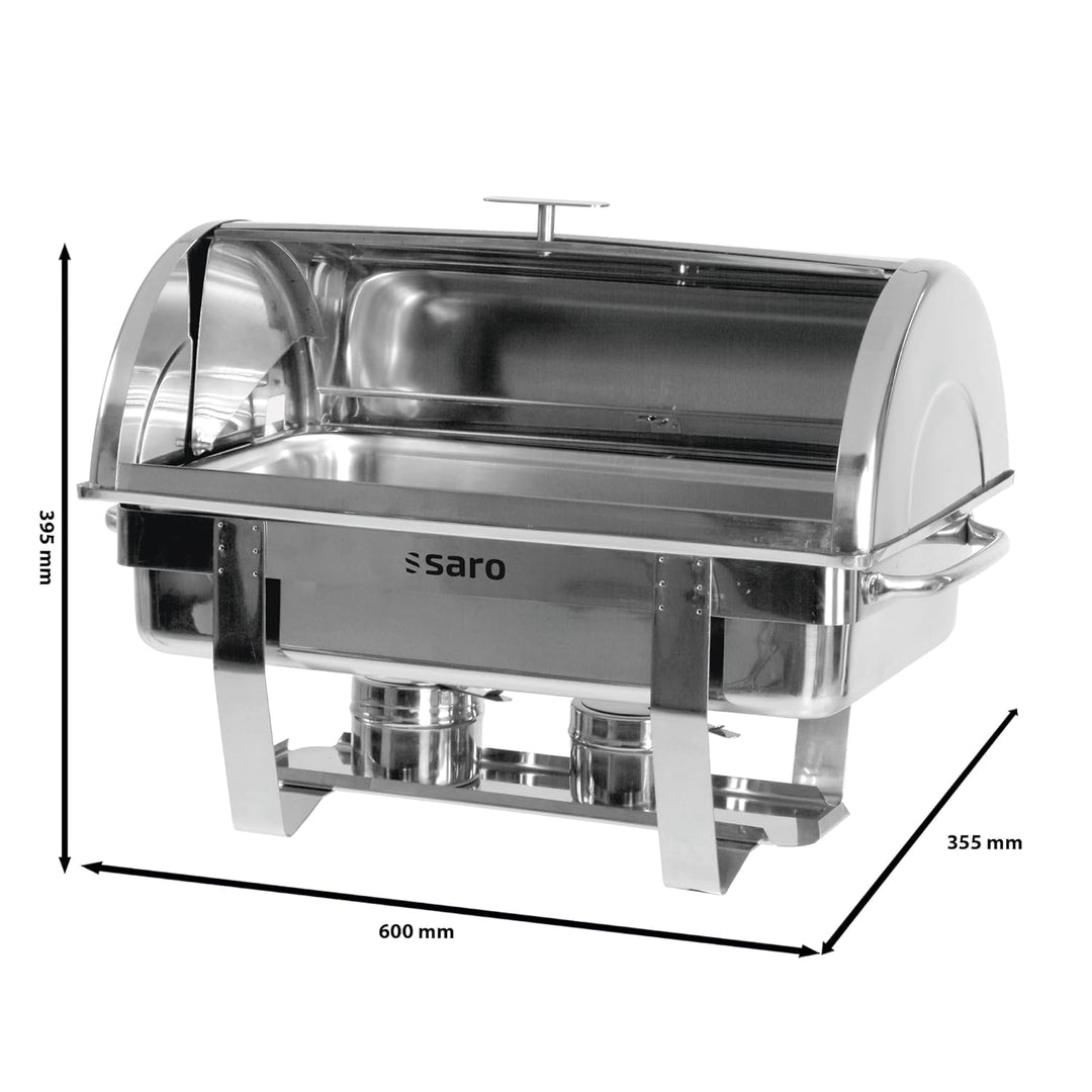 Saro 213-4070 Chafing Dish mit Rolldeckel, 1/1 GN, DENNIS, edelstahl, b 650 x t 370 x h 450 mm