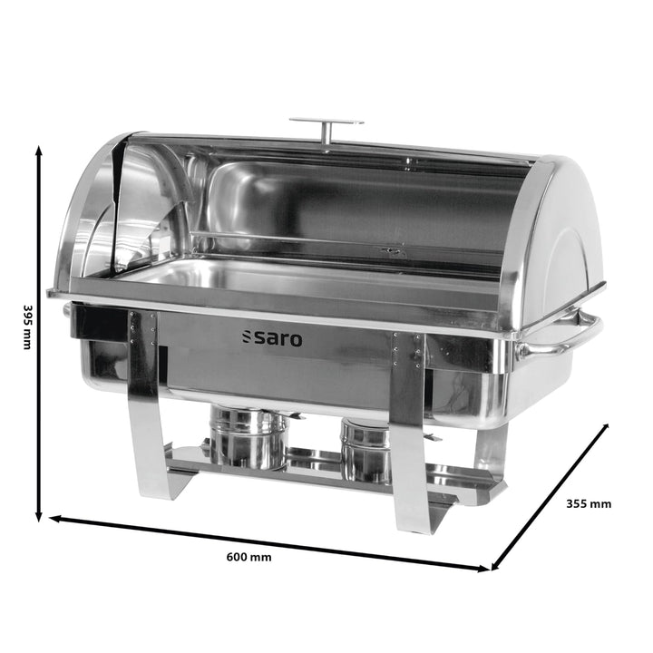 Saro 213-4070 Chafing Dish mit Rolldeckel, 1/1 GN, DENNIS, edelstahl, b 650 x t 370 x h 450 mm
