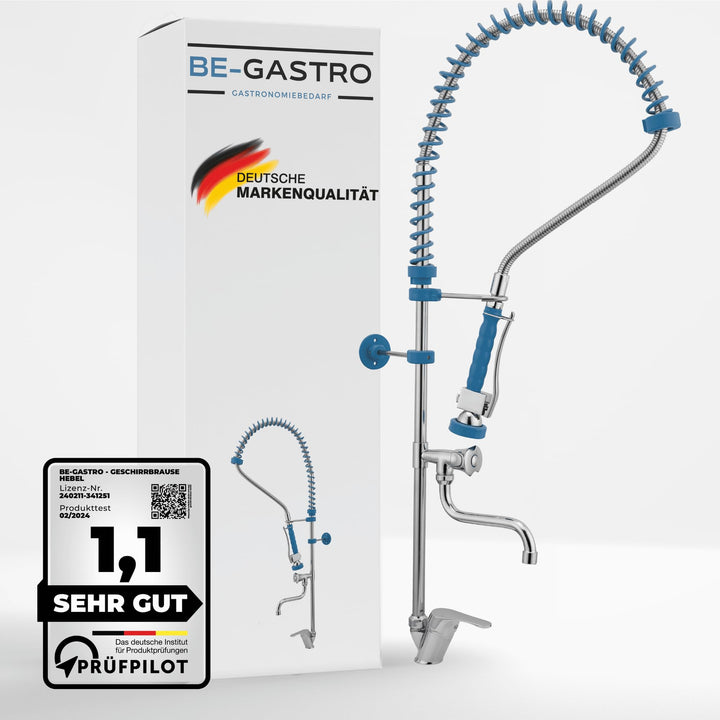 BE-GASTRO I Profi Gastro Geschirrbrause Einloch "Premium" Hebelgriff inkl. Wasserhahn, Mischbatterie