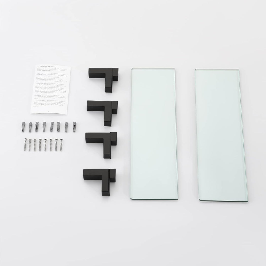 KES Duschablage Glas Glasregal Duschregal Bad Glasablage 8mm Dusche Glas Ablage Badezimmer Wandregal