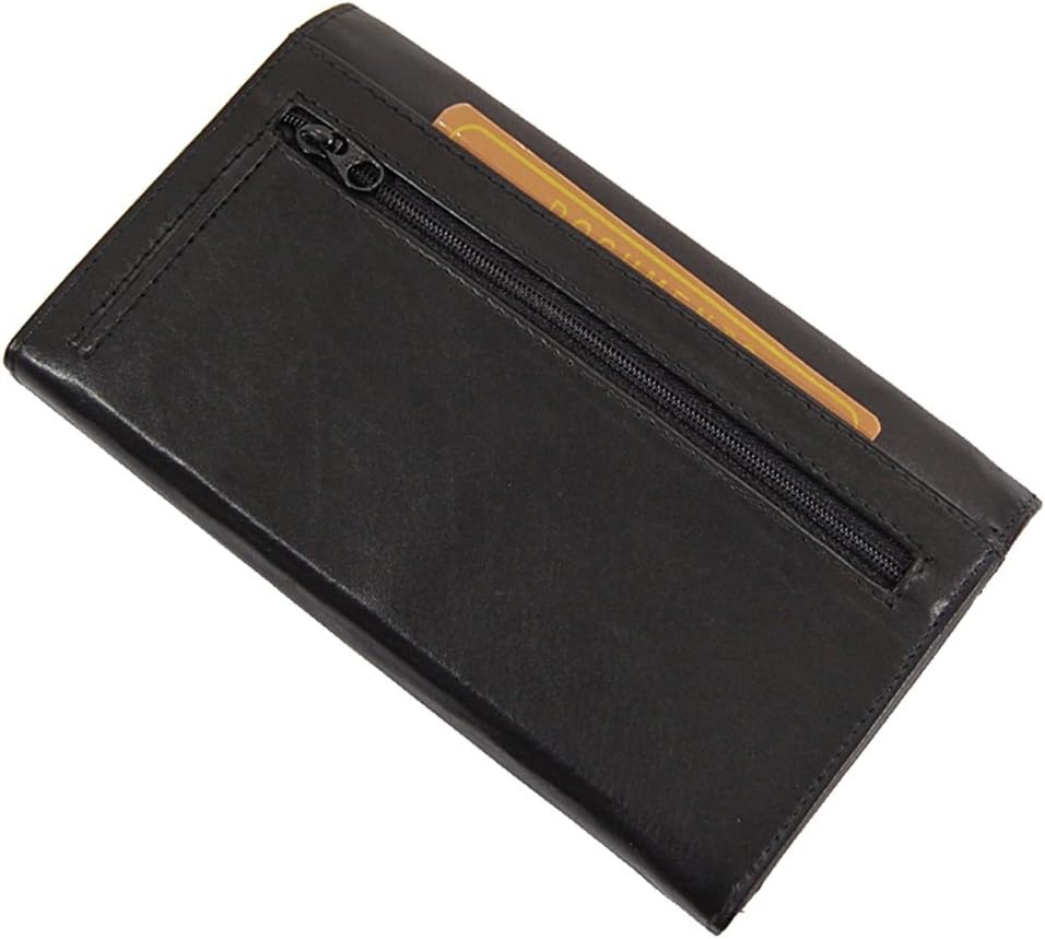 GoBago Branco Damen Leder Geldbörse 17 cm lang, Portemonnaie aus Rindleder 6 Farben, Geldbeutel mit