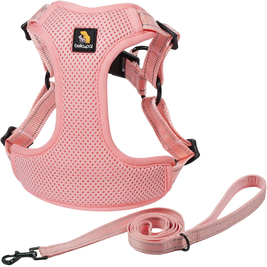 BELLA &amp; PAL Hundegeschirr und Leine Set, Step-in Design mit atmungsaktivem Air-Mesh, reflektierenden