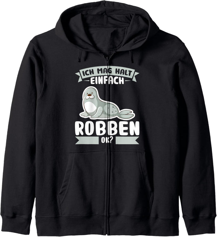Robbe Seelöwe Seerobben Kapuzenjacke