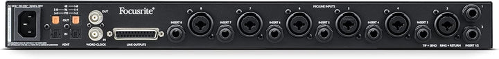 Focusrite Clarett+ OctoPre ADAT-Mikrofonvorverstärker mit acht Ins/Outs in professioneller Qualität