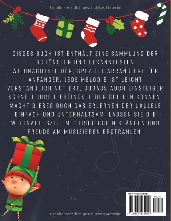 Ukulele Weihnachtslieder Anfänger: Auswahl 50 Lieblingslieder für jedermann, Taschenbuch