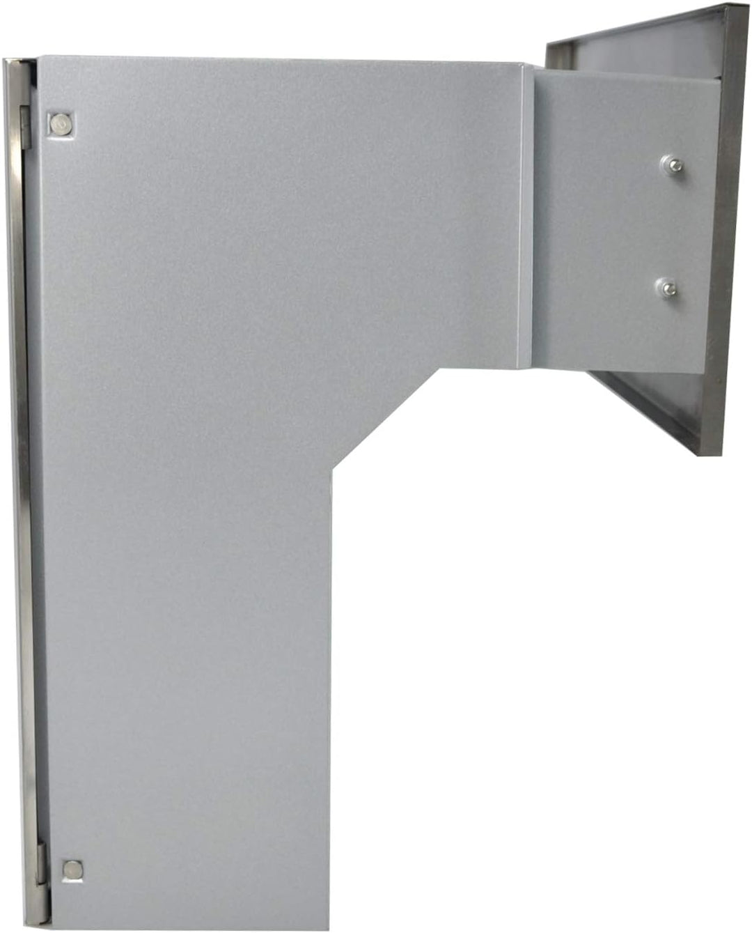 Mauerdurchwurf Briefkasten Edelstahl/Silber NEU Vorderteil + Hintertür V2A gebürstet 190-260 [mm] 3