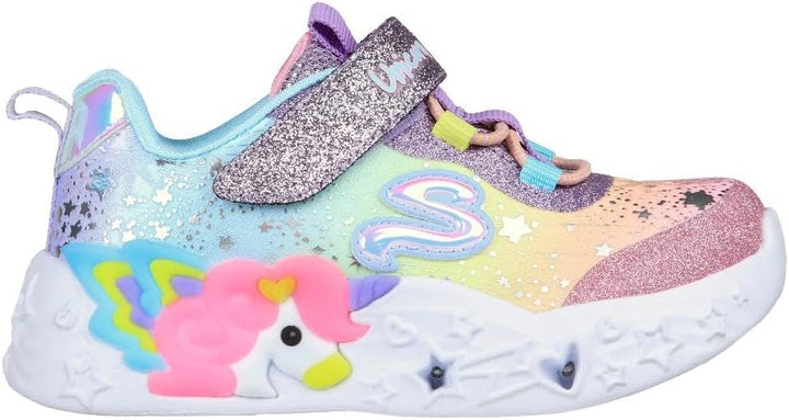 Skechers Mädchen Unicorn Dreams Sneaker 21 EU Purple Textile Multi Trim, 21 EU Purple Textile Multi