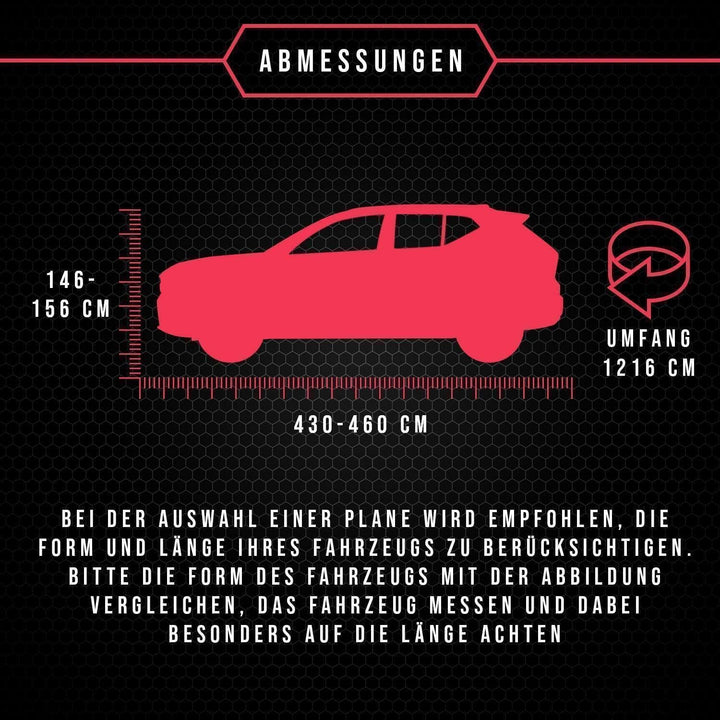 Autoabdeckung Wasserfest & Extrastark Vollgarage Autoplane Abdeckplane gegen Regen Schnee Wind UV-St