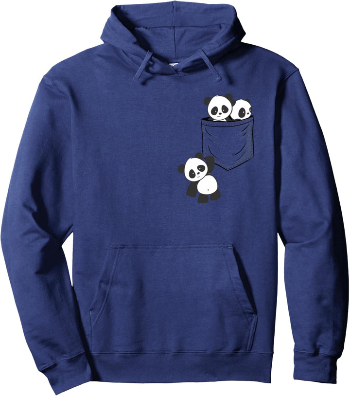 Süsse Kawaii Baby Pandas spielen in der Tasche | Pandabär Pullover Hoodie