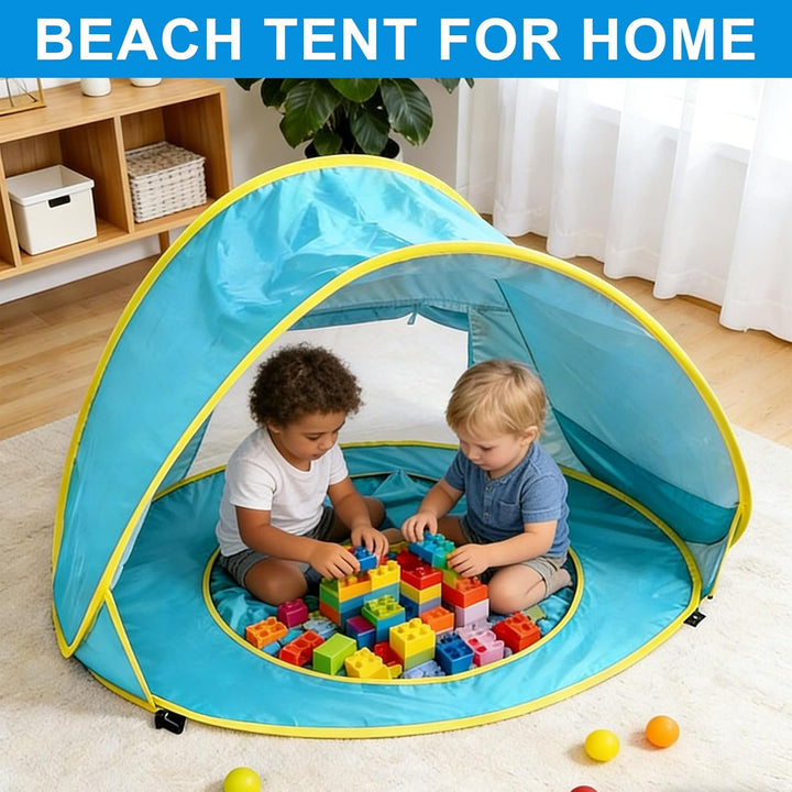 Strandmuschel Strandzelt Pop-up Strand Zelt mit trennbarer Pool UV-Schutz UPF 50+ Sun Shade Shelter