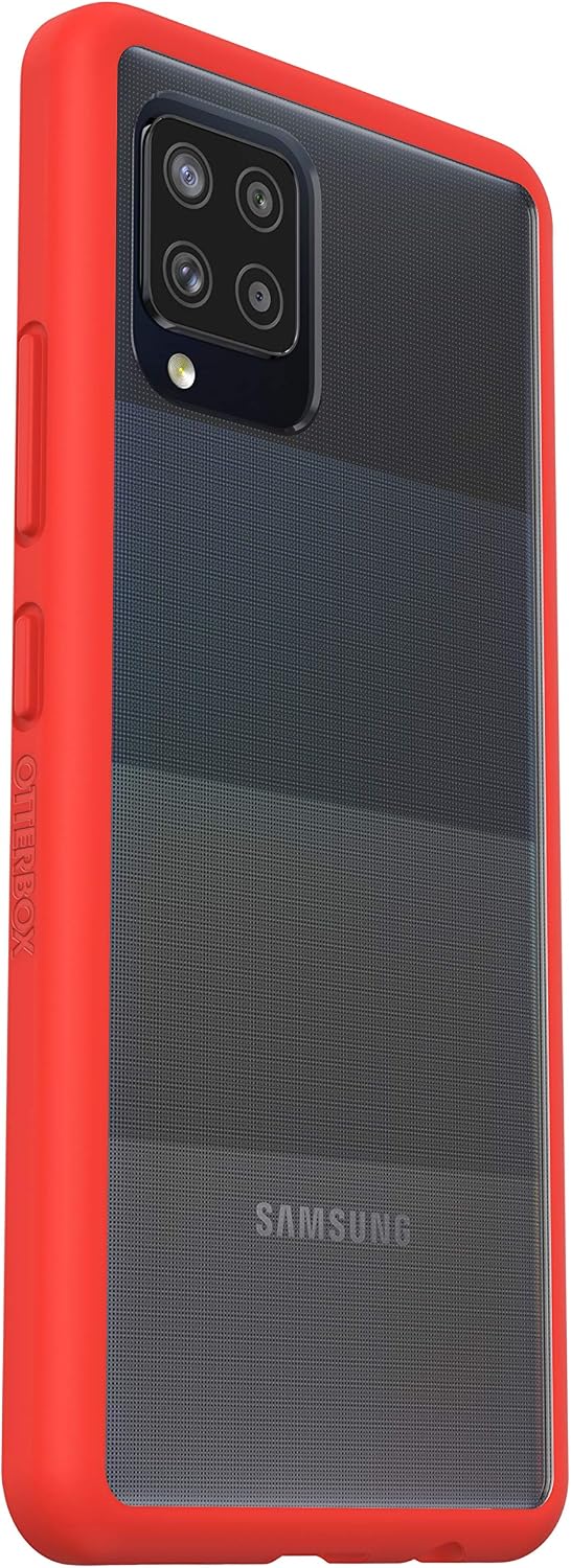 OtterBox Sleek Case , transparente, sturzsichere Schutzhülle für Galaxy A42 5G , rot/transparent (oh