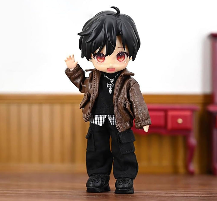 niannyyhouse OB11 Puppenkleidung Jacke Set, Massstab 1/12, Mantel, Hose, Pullover, Actionfigur-Outfi