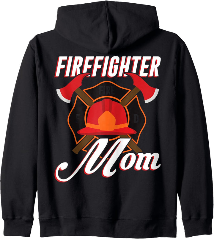 Feuerwehrmann Mutter Geschenke Design auf dem Rücken Kapuzenjacke