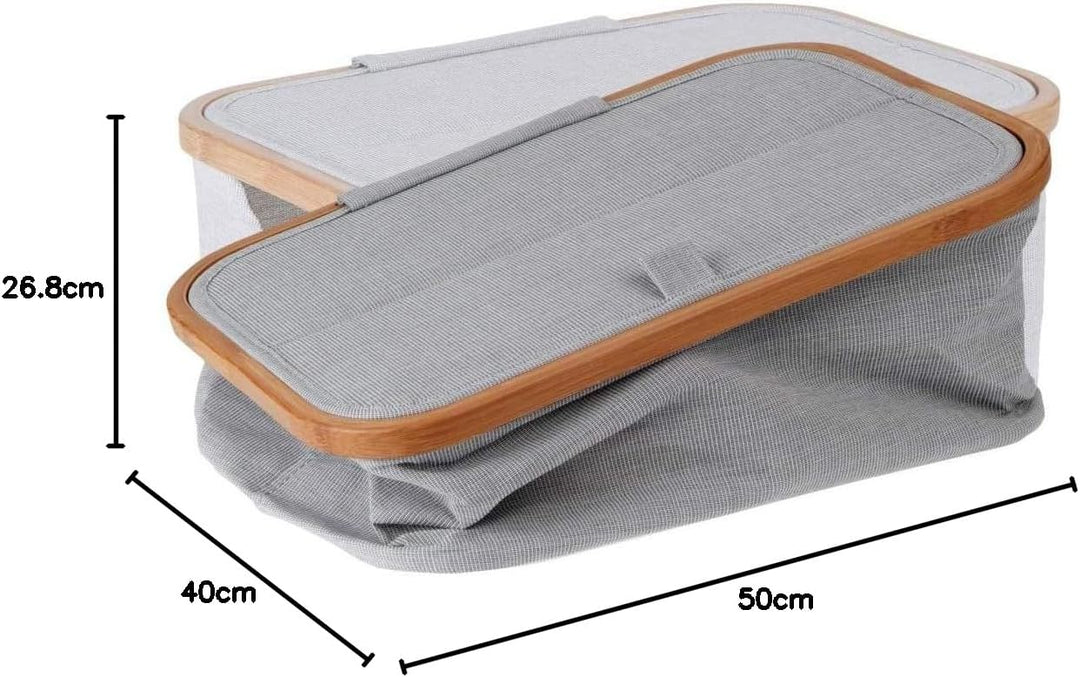 Prym Foldable Sewing Basket, Grey, 38 x 26 x 16 cm