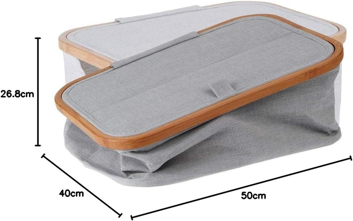 Prym Foldable Sewing Basket, Grey, 38 x 26 x 16 cm