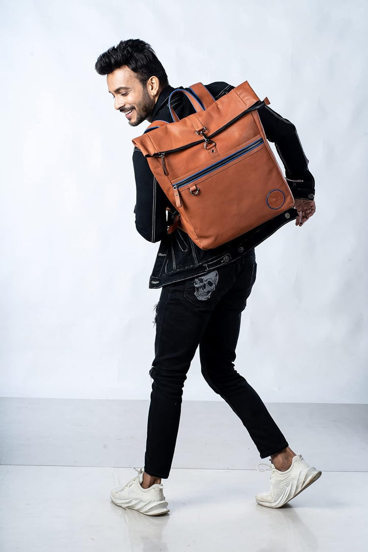 MiTASCH Trend Rucksack Damen mittel ruck sack leder Braun Lederrucksack Büffelleder Ziegenleder Lede