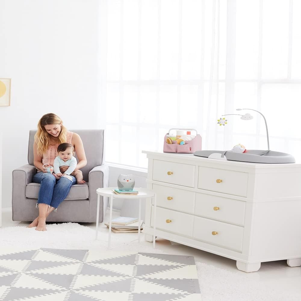 Skip Hop Windeltasche mit Touch-Sensor, Nachtlicht, Kinderzimmer-Stil, Pink Heather
