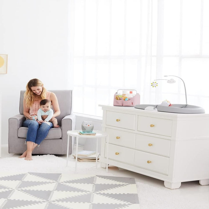 Skip Hop Windeltasche mit Touch-Sensor, Nachtlicht, Kinderzimmer-Stil, Pink Heather