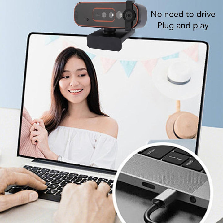 XUMIUZIY 1080P 30FPS Webcam mit Hello, Gesichtserkennungs Webcam mit privater Abdeckung, integrierte