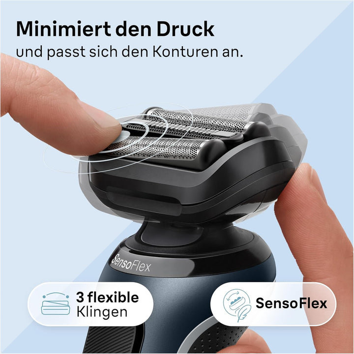 Braun Series 6 Elektrorasierer mit EasyClick Aufsatz, SensoFlex Rasierer Herren Elektrisch, Präzisio