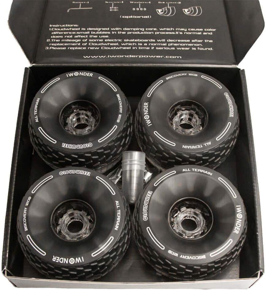 IWONDER Cloud Wheel 120 mm Discovery Elektro-Skateboard-Räder, patentierter Dämpfungsschaumkern, für