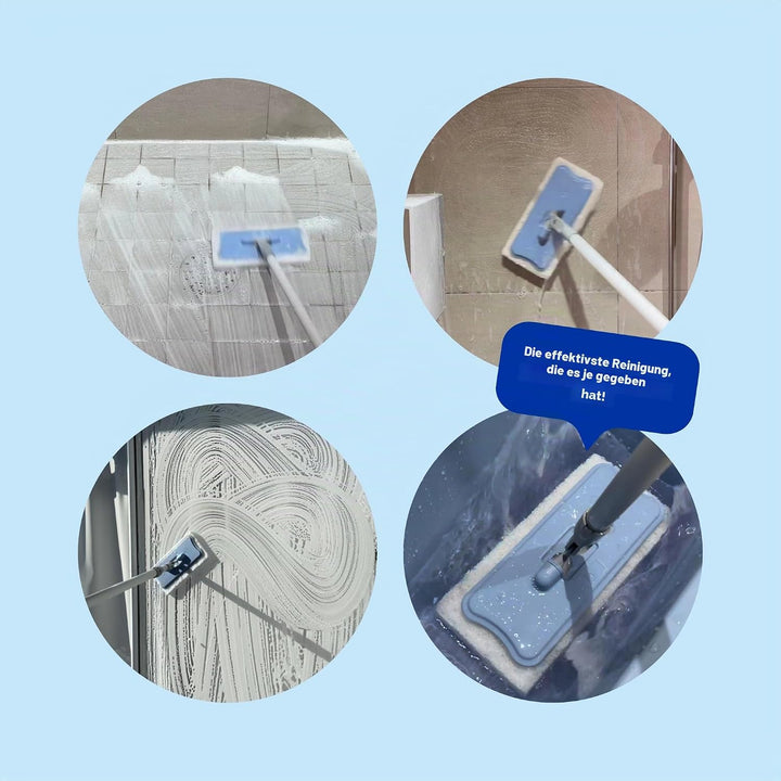 SINI Bad‑Scheuerschwamm | Click‑in, Badezimmer‑Reinigungsgerät, Austauschbarem Scheuerschwamm, Böden