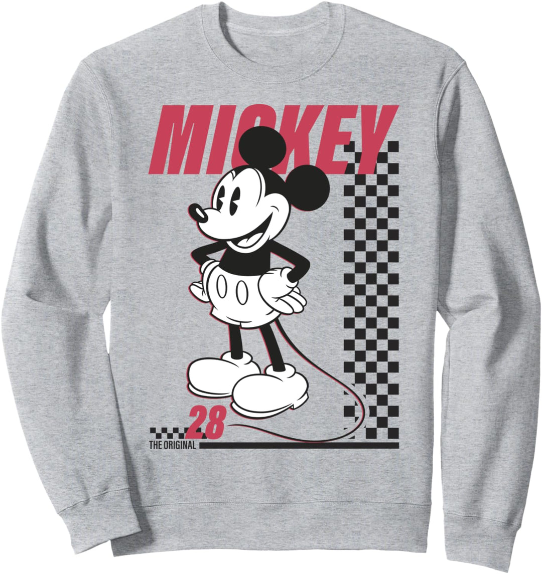 Disney Mickey And Friends Mickey Checkerboard 28 Portrait Sweatshirt