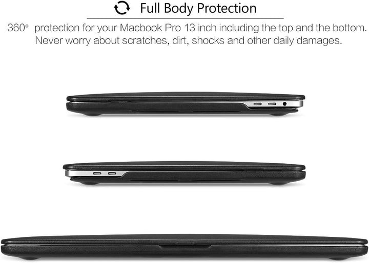 ICARER MacBook Pro 13 Lederhülle 2022 M2 2020 2019 2018 2017 2016 Ultra Slim Leder Tasche Leder Hüll