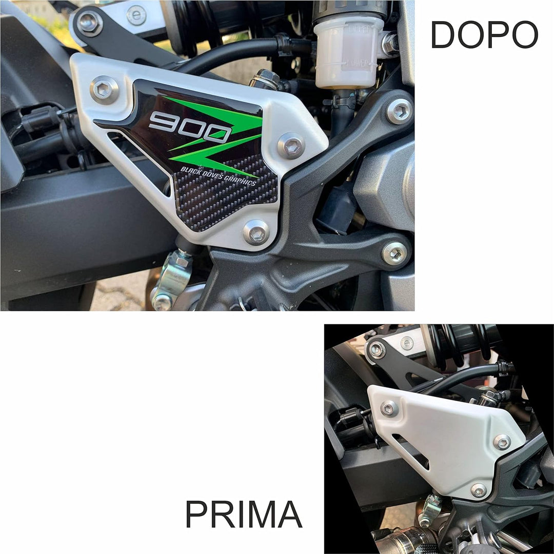 Harz-Aufkleber zum Schutz von Fersen, kompatibel mit Motorrad Kawasaki Z900 Z 900 (Absatzschutz) … A