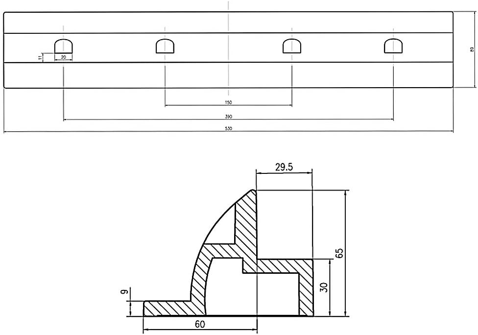 WATTSTUNDE Solarmodul Kabeldurchführung - Haltespoiler Dachbefestigungen Dachdurchführung in schwarz