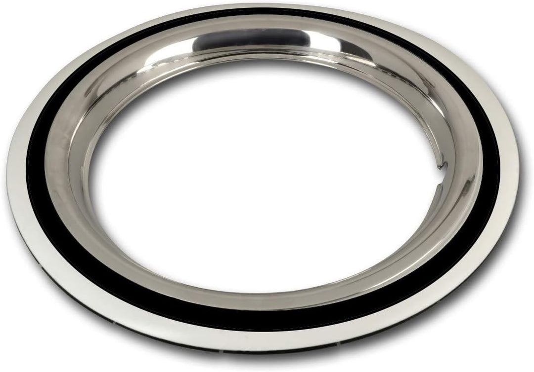 Universell passendes Felgenringset + Weisswandringe schwarz/weiss 14 Zoll - für PKW, Oldtimer, Young