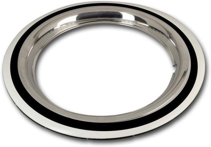 Universell passendes Felgenringset + Weisswandringe schwarz/weiss 14 Zoll - für PKW, Oldtimer, Young