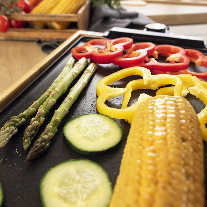 Cecotec Tasty&Grill 2000 Bamboo - Elektrogrill (Leistung 2000 W, Bambusstruktur, Regelbarer Thermost