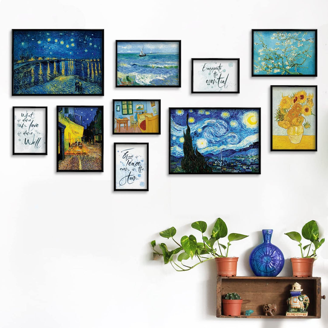 Giallobus - Set 10 Wandpostern - Vincent Van Gogh - Sammlung 1 - Beschichtetes Papier - OHNE Rahmen