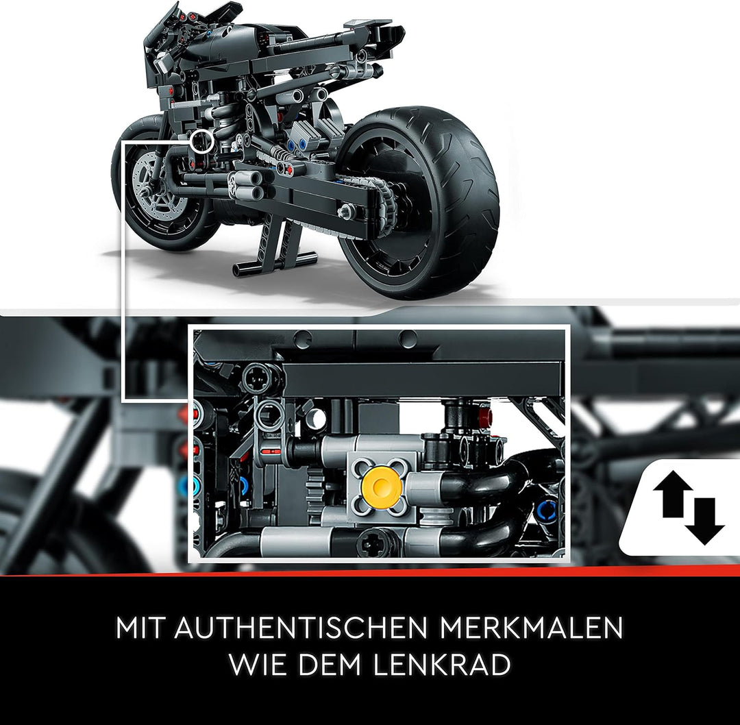 LEGO 42155 Technic The Batman - BATCYCLE Set, Motorrad-Spielzeug, massstabsgetreuer Modellbausatz de