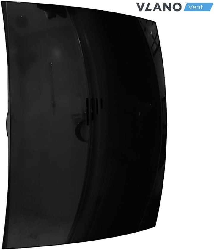 Vlano WING 100 Black Standard Badlüfter mit Rückschlagklappe, 90 m³/h, 25 dB(A), 100 mm Durchmesser,