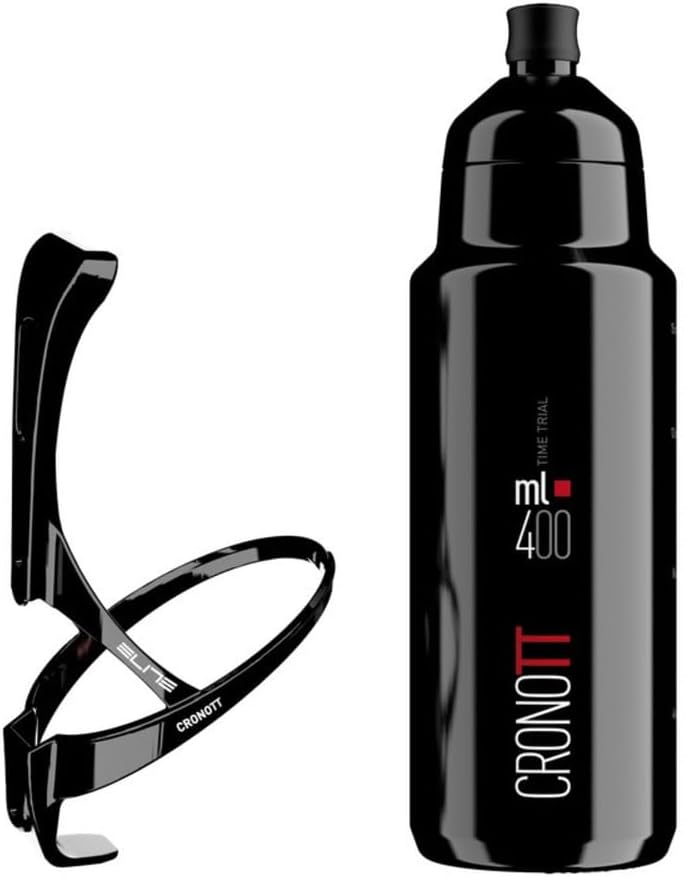 Elite Elite Unisex – Erwachsene Crono TT Trinkflasche, Schwarz, One Size
