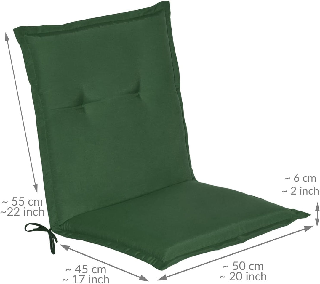 Beautissu 6er Set Niedriglehner Auflage Gartenstuhl 100x50x6 cm Loft NL - Sitzkissen Niederlehner Rü