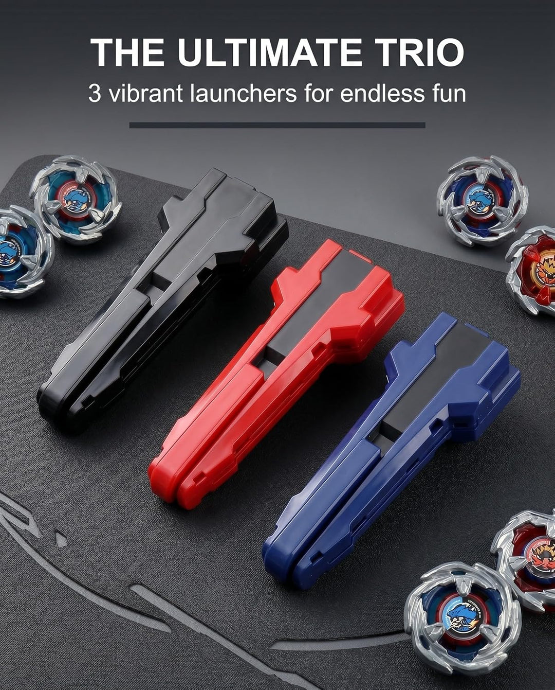 blade X Schnur-Launcher 3er Set mit Griff, 3 Farben | Starter für präzise & kraftvolle X-Serie Kampf