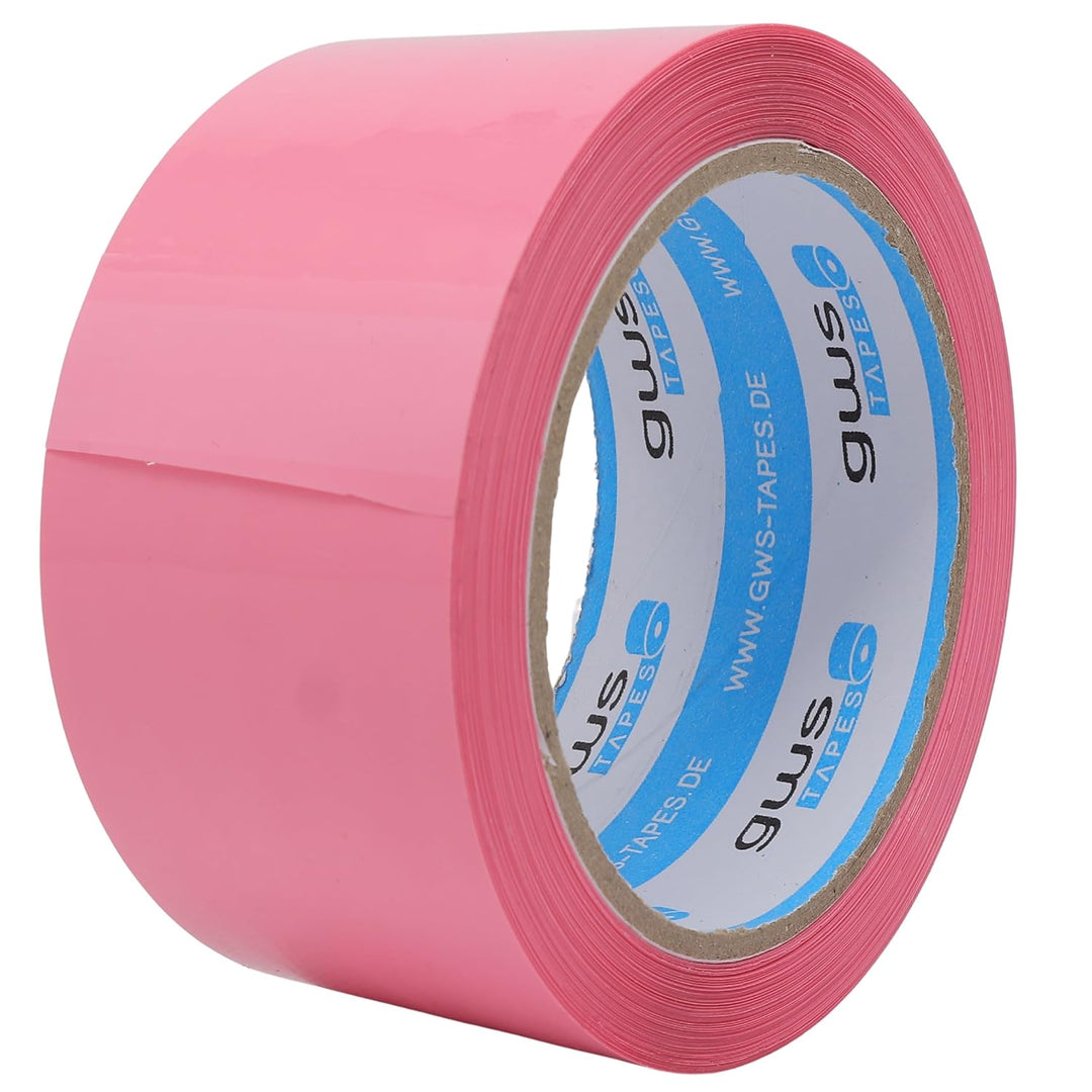 gws Verpackungs-Set mit robustem Lager/-Industrie Abroller und 2 Rollen Pink 66m x 50mm zum Verpacke